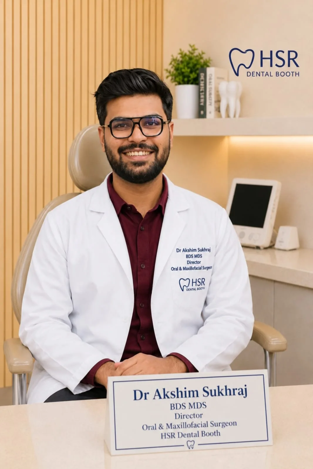 Dr. Akshim Sukhraj Lalchandani, Oral and Maxillofacial Surgery at HSR Dental Booth, HSR Layout Bengaluru